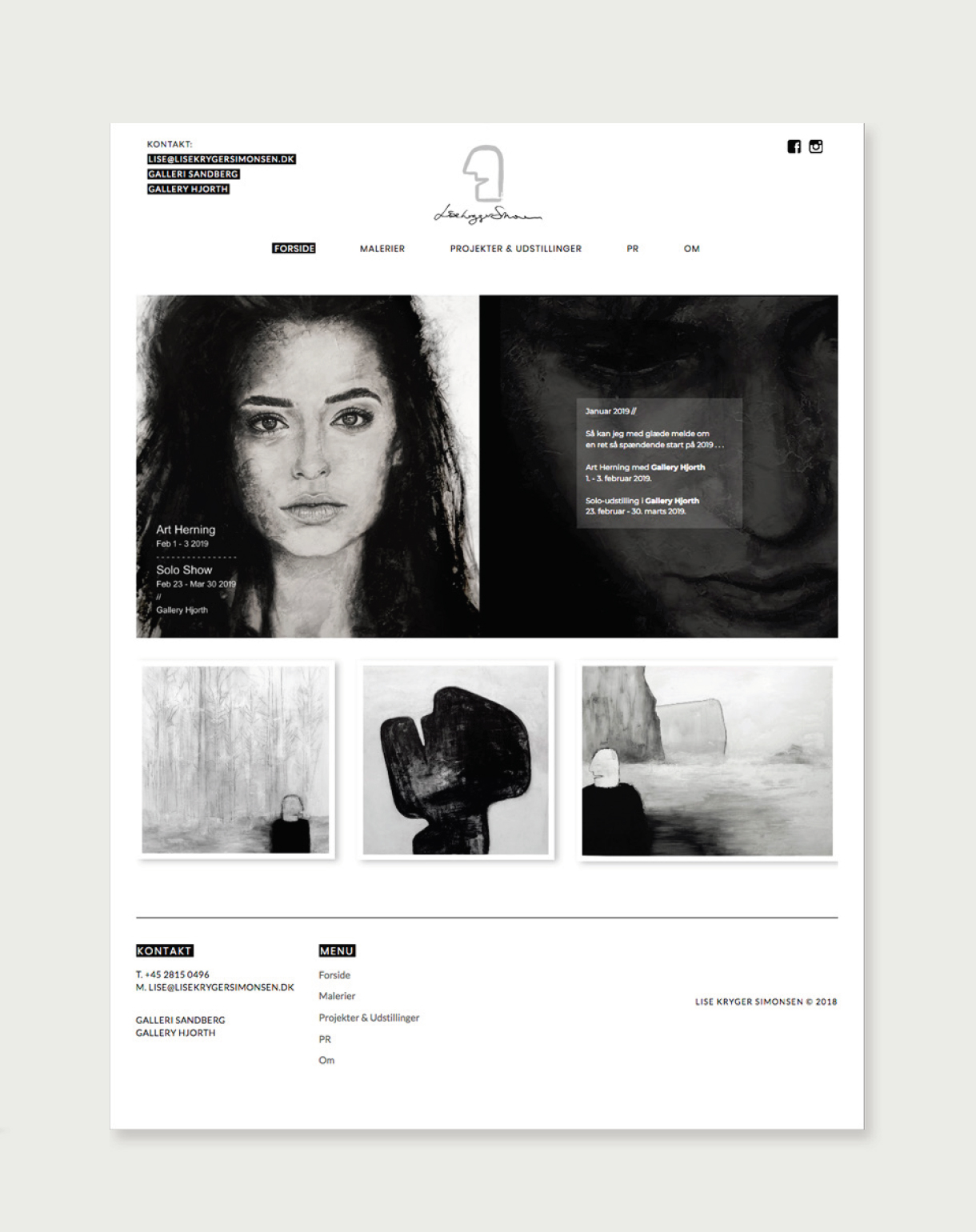 Hjemmeside og branding – KANT designstudie /Katarina